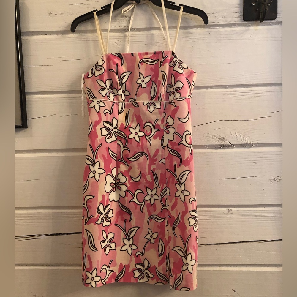 Hawaiian print halter dress size 3